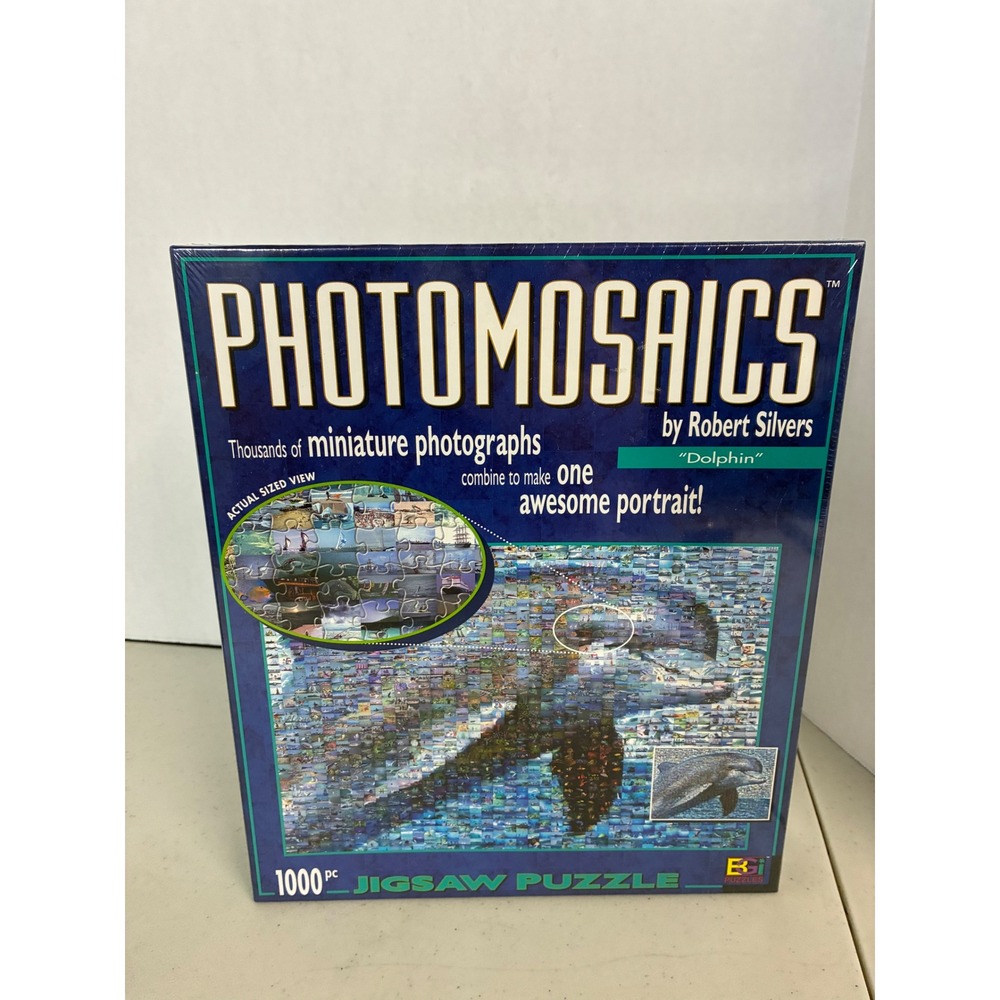 Buffalo Games Photomosaics Dolphin Jigsaw Puzzle Robert Silvers 1000 Pc New